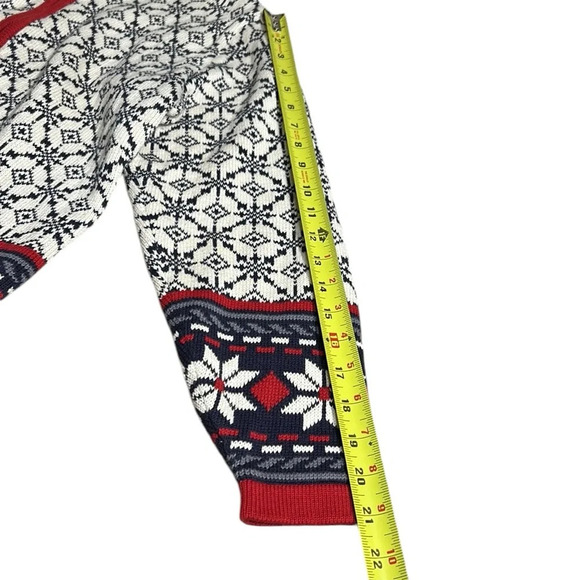 Northern Reflections nordic,chunky knit  sweater,cotton,front zip,thick,EC - Picture 11 of 14